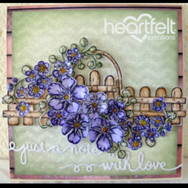 HCD1-7125+HCPC3769 Lot Set Heartfelt Creations Dies+Stamp Set ~ Wildwood Florals