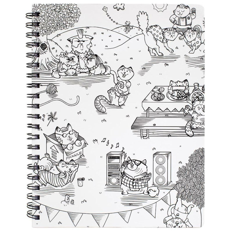 2-Pack Relaxing Adult Coloring Books - Spiral Bound, One-Sided Pages (Enchanted Cottage & Ocean Wonders), 60 Total Pages For Stress Relief