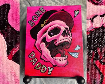 BONE DADDY mixed media painting