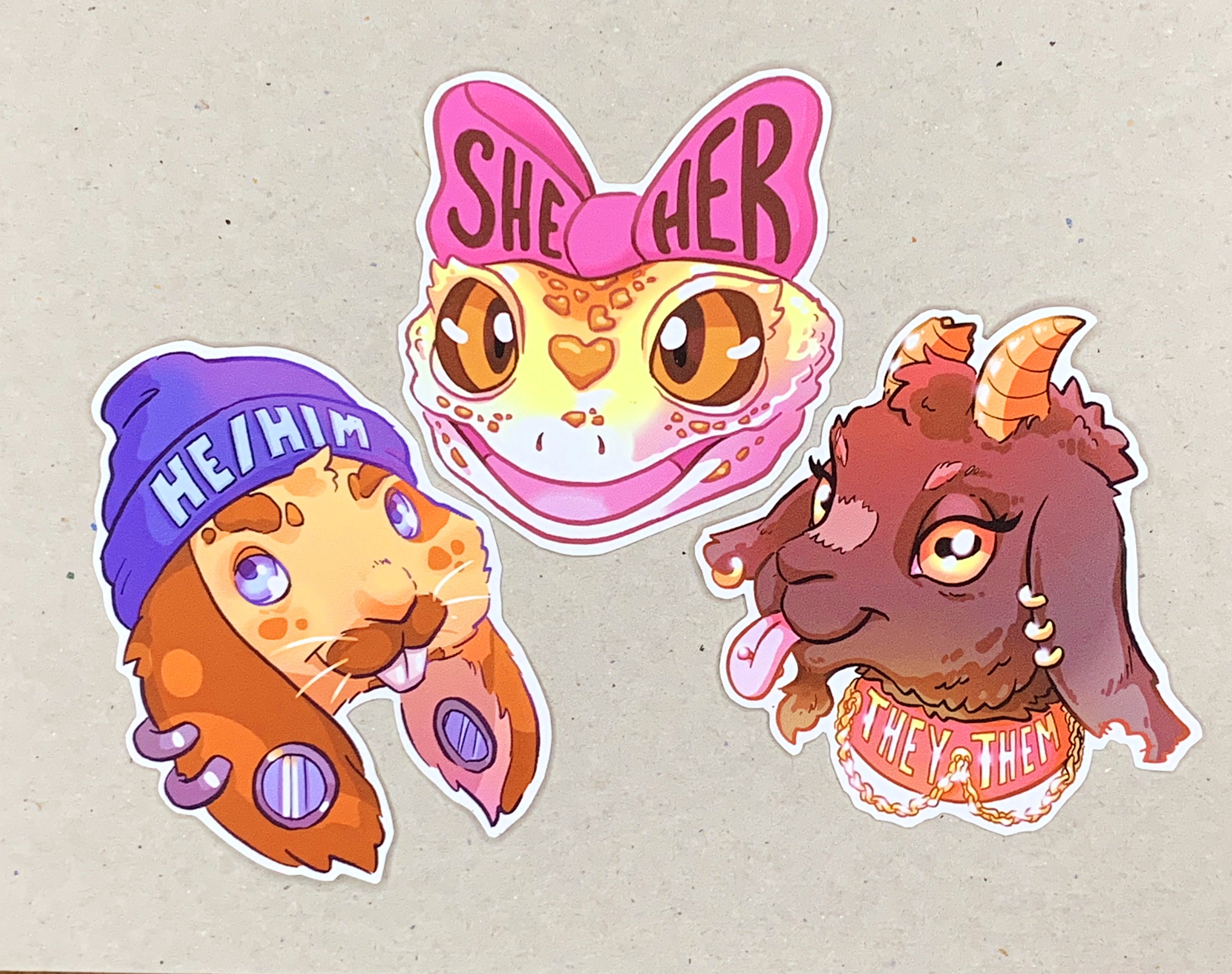 Bulk Vinyl Pronoun Sticker Deal 3 for 10 Dollars | Etsy