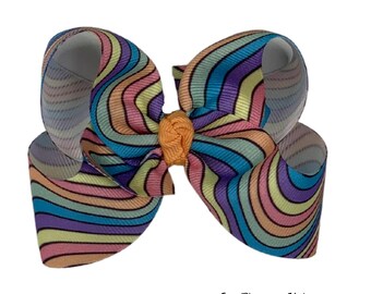 Go Places Striped Hairbow