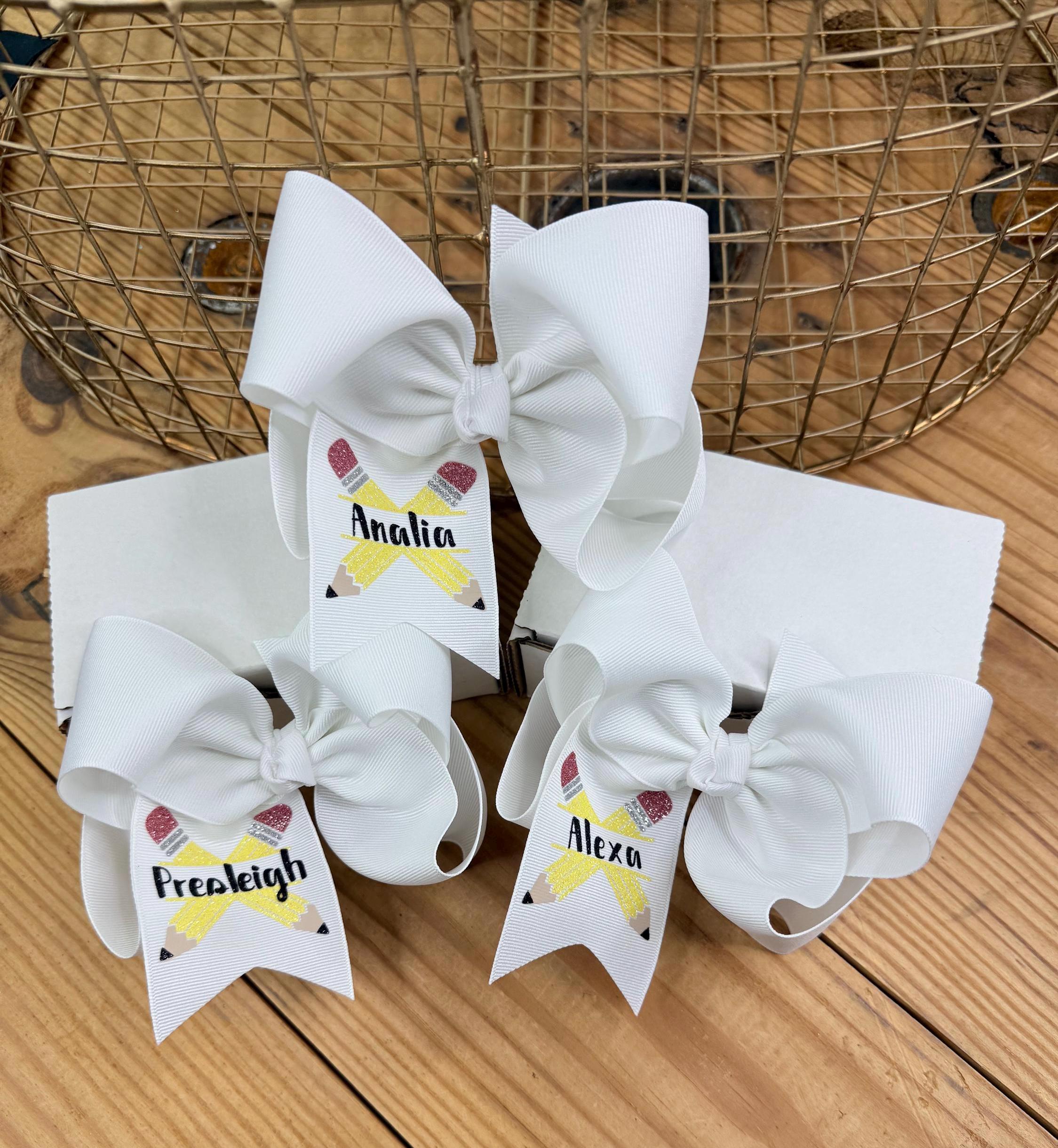 Pencil Back to School Personalized Hairbow