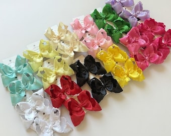 Lazo para el cabello con volantes - Colores de Pascua - Lazo de boutique para niñas de 2 a 4,5 pulgadas hecho a mano