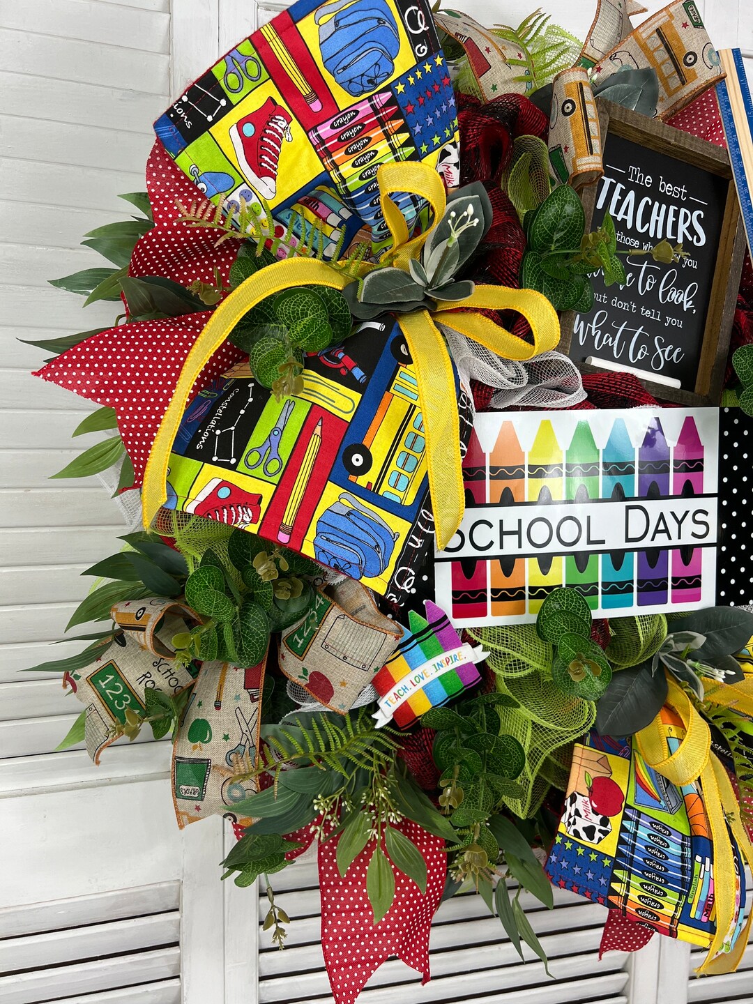 School Days, Back to School, Teacher Wreath, Classroom Decor - Etsy