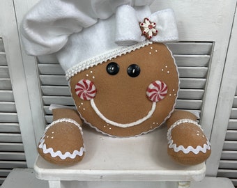Gingerbread Man, Gingerbread man head and hands, gingerbread man wreath attachment, gingerbread baket