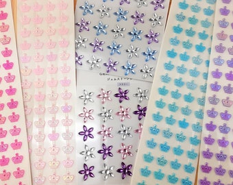 Beautiful Self Adhesive Rhinestones flowers, Embellishments, Crowns, available in different designs! (ST20)