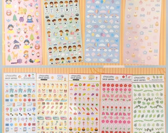 Super Cute Little Stickers available in 9 different designs, perfect for mobile, dairy planners....even nails!  Made in Japan (ST4)