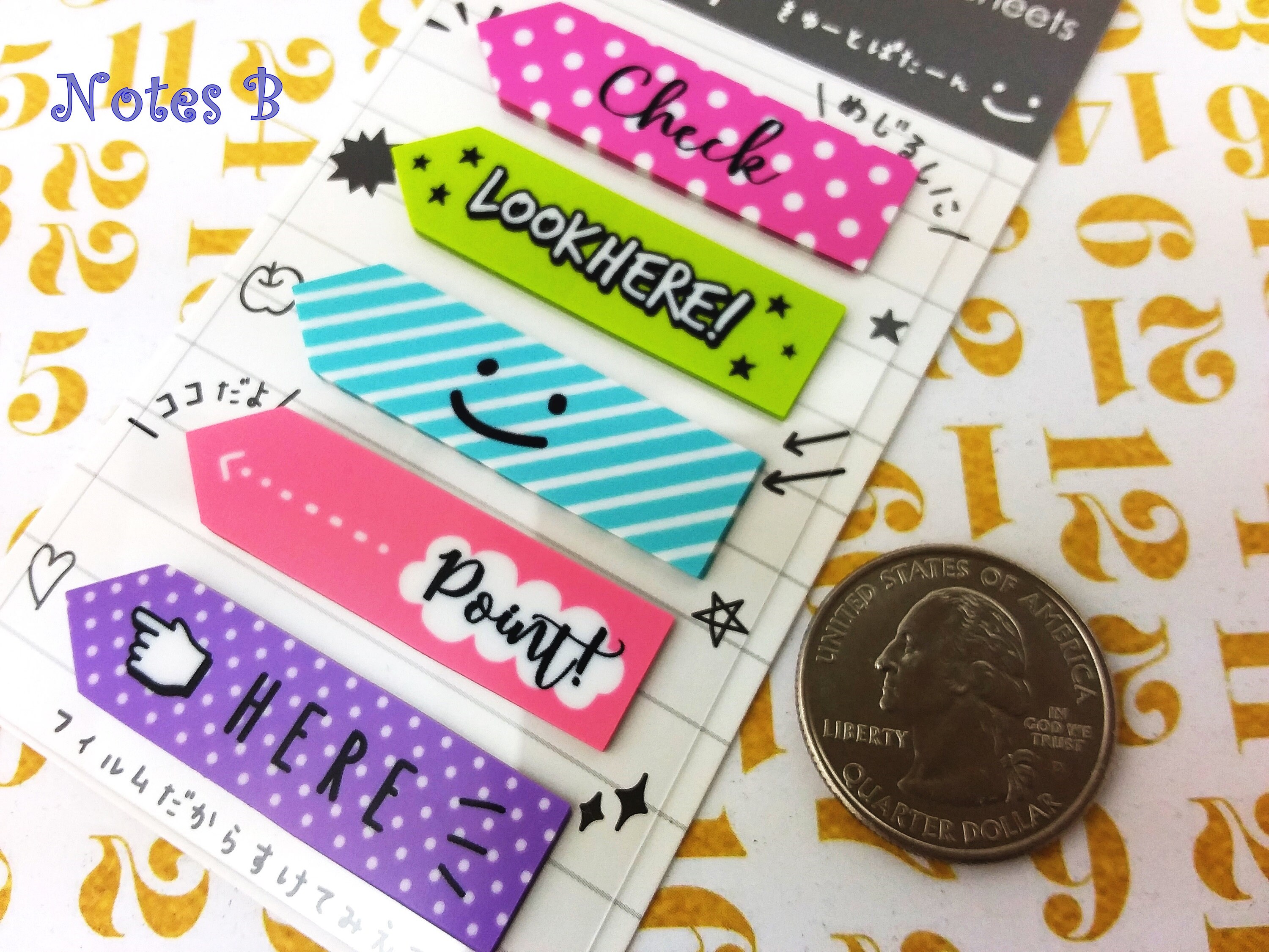 Cute Sticky Tags Choose from Cats or Notes 4 different - Etsy 日本