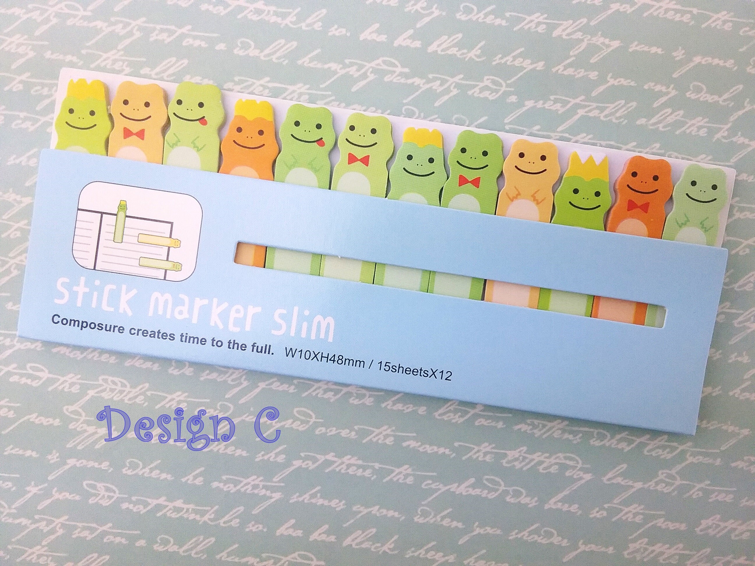 Very Cute Pack of 12 Slim Sticky Tags Choose from Bunnies | Etsy