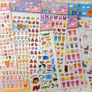 Stickers pop-up japonais et coréens super mignons, choix parmi 10 modèles différents (ST1)
