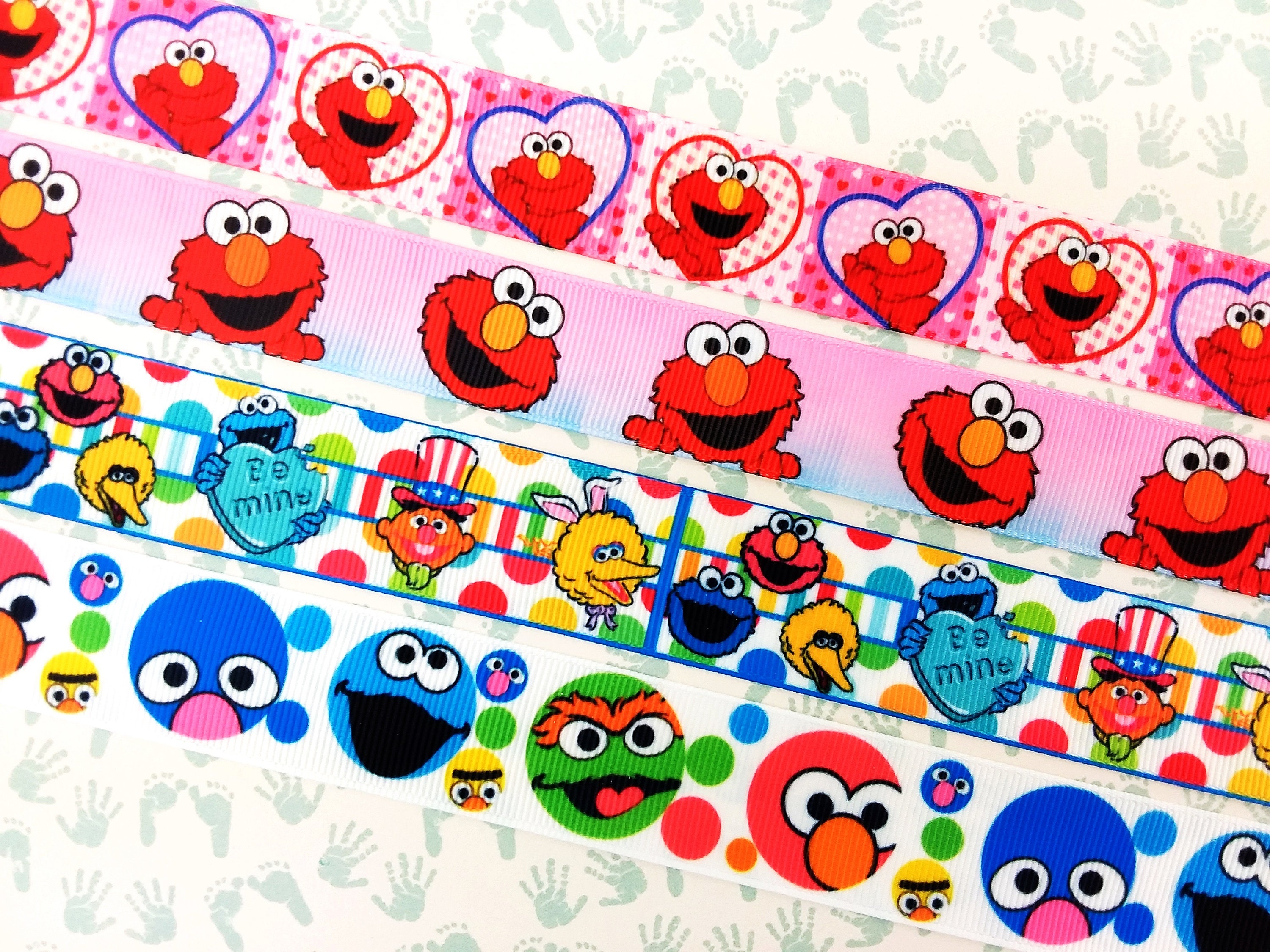 Elmo Grosgrain Ribbons!  Available in 2 different Designs and Sizes!