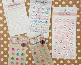 Beautiful Self Adhesive Rhinestones and Embellishments in different designs! (ST25)