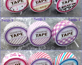 bookbinding supplies sydney Small Washi tape with Different Pattterns! Choose from 9 different designs!