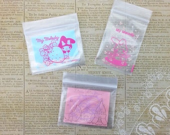 Set of 30 Little Twin Stars or My Melody Ziploc plastic bags! Choose from 3 different colors and designs!