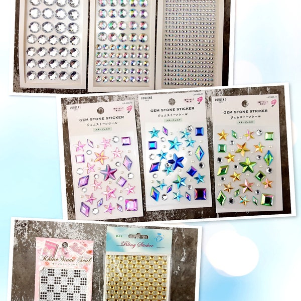 Beautiful Self Adhesive Rhinestones and Embellishments in different designs! (ST11)