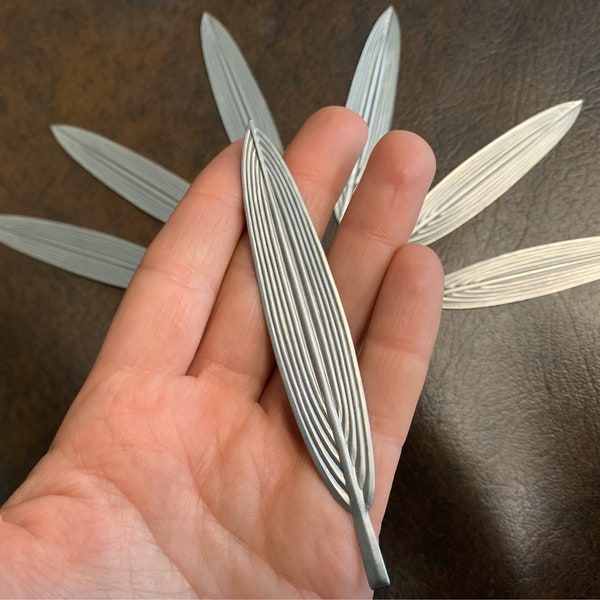 Metal Leaf or Feather 4" inch