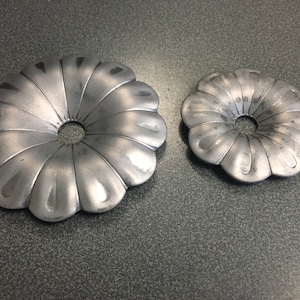 Steel rosette with 3/8&quot; hole in center 2 sizes available round