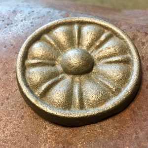 Cast Iron Rossette medallion, mandala,  marguerite, circle, round, clavo, wagon wheel, flower decor