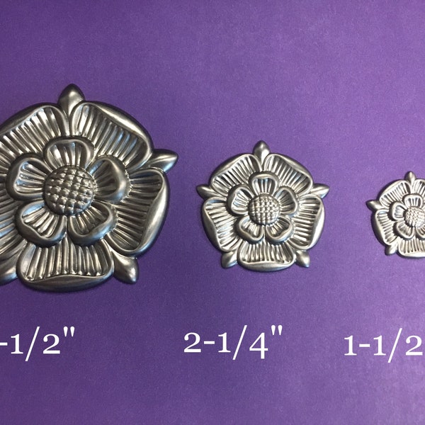 Metal Flat 3d Flower Medallion
