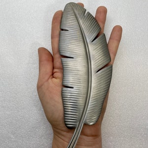 Large Metal Leaf choose curved to the right or left Monstera plant leaf Banana leaf