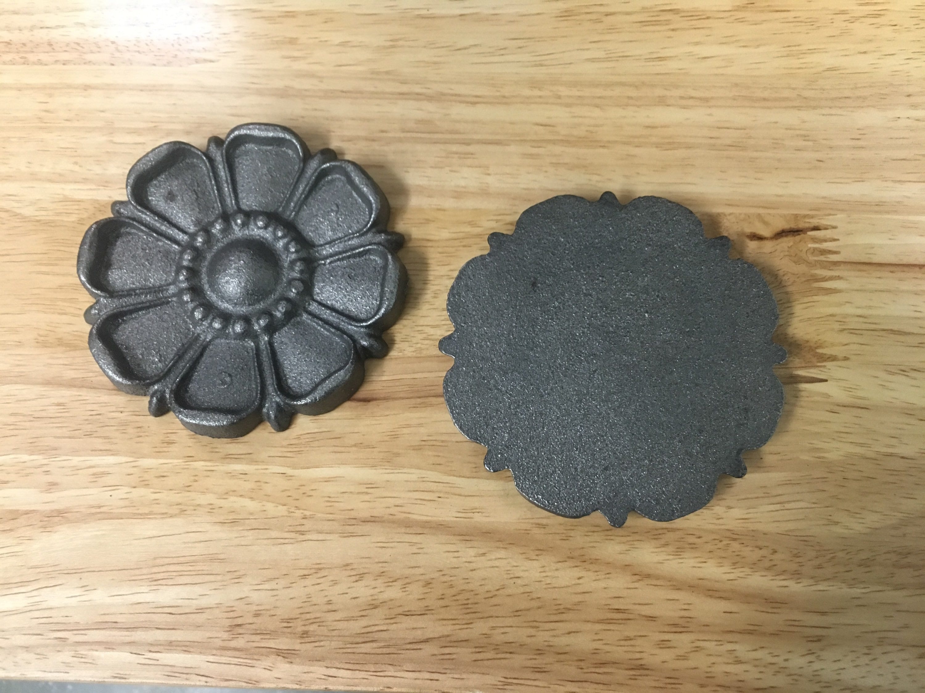 Metal Flower Cast Iron Flower Round Petals 4 Diameter Etsy UK
