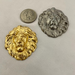 金属製ライオンの頭、型、3D 顔ライオン。真鍮またはスチール