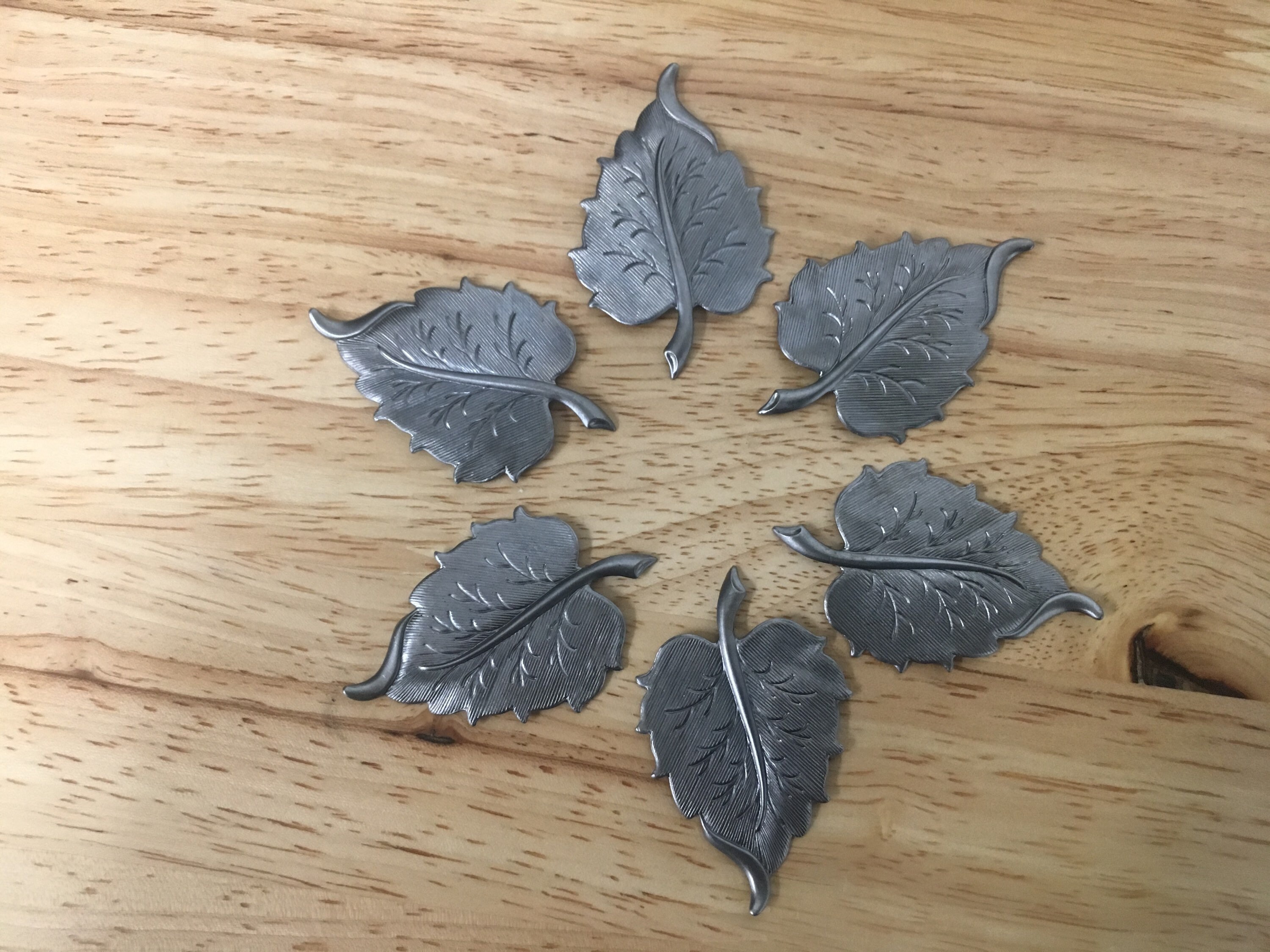 Metal Leaf Flat 3d Leaves Etsy