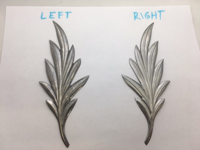 Metal leaf right and left
