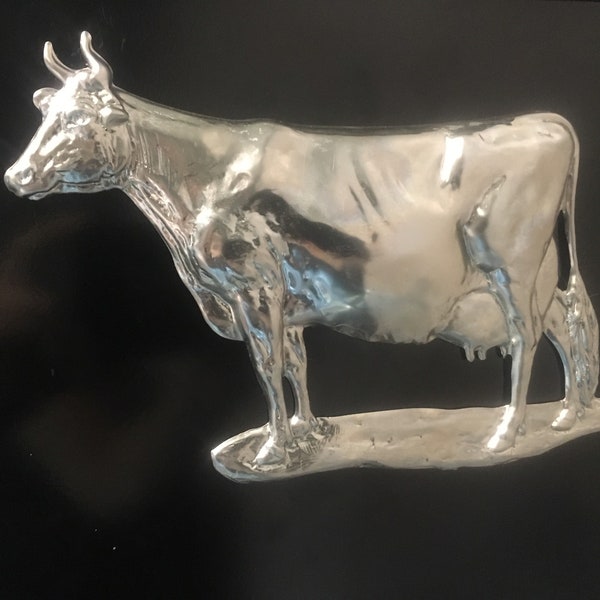 Metalen koe boerderij decor bord lag plat 3d rustiek landelijk