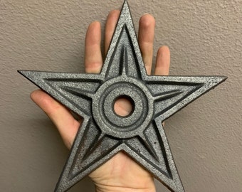 4 sizes Cast Iron Star with hole in center