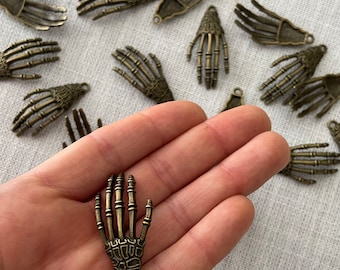 Bronze Skeleton hand charm