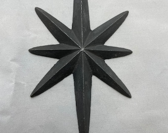 Cast Iron Atomic Starburst Mid Century decor  MCM Bethlehem Star