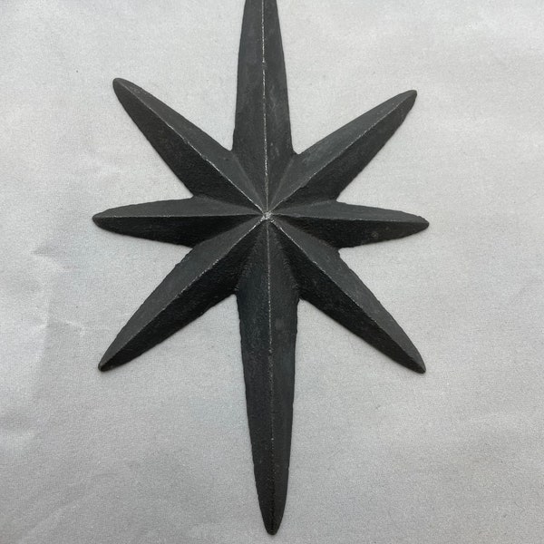 Cast Iron Atomic Starburst Mid Century decor  MCM Bethlehem Star