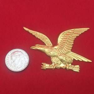 Símbolo de decalque de emblema de metal de águia de latão Merica Filagree
