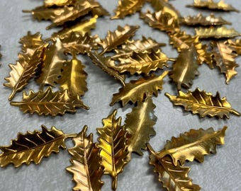 Small Brass Leaf findings 5 pack. 2 designs to choose from