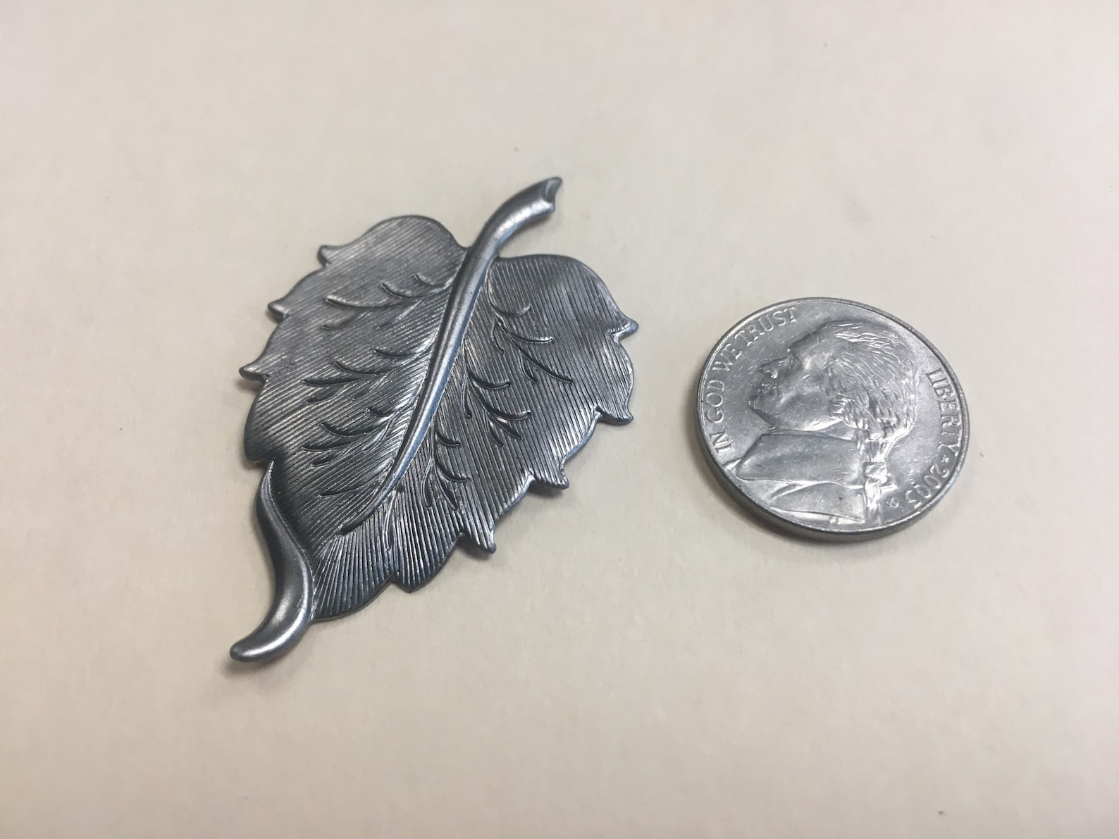 Metal Leaf Flat 3d Leaves Etsy