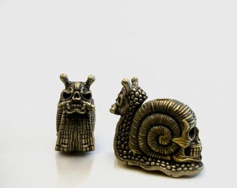 Bronze metal fish bead. Fish accessories keychain paracord bead. Metal fish