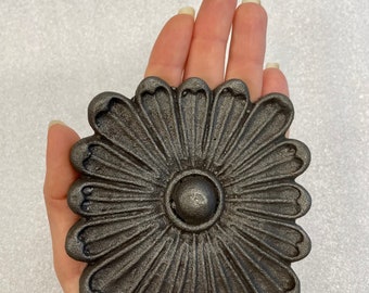 Square Rosette Medallion Cast Iron decorative metal.