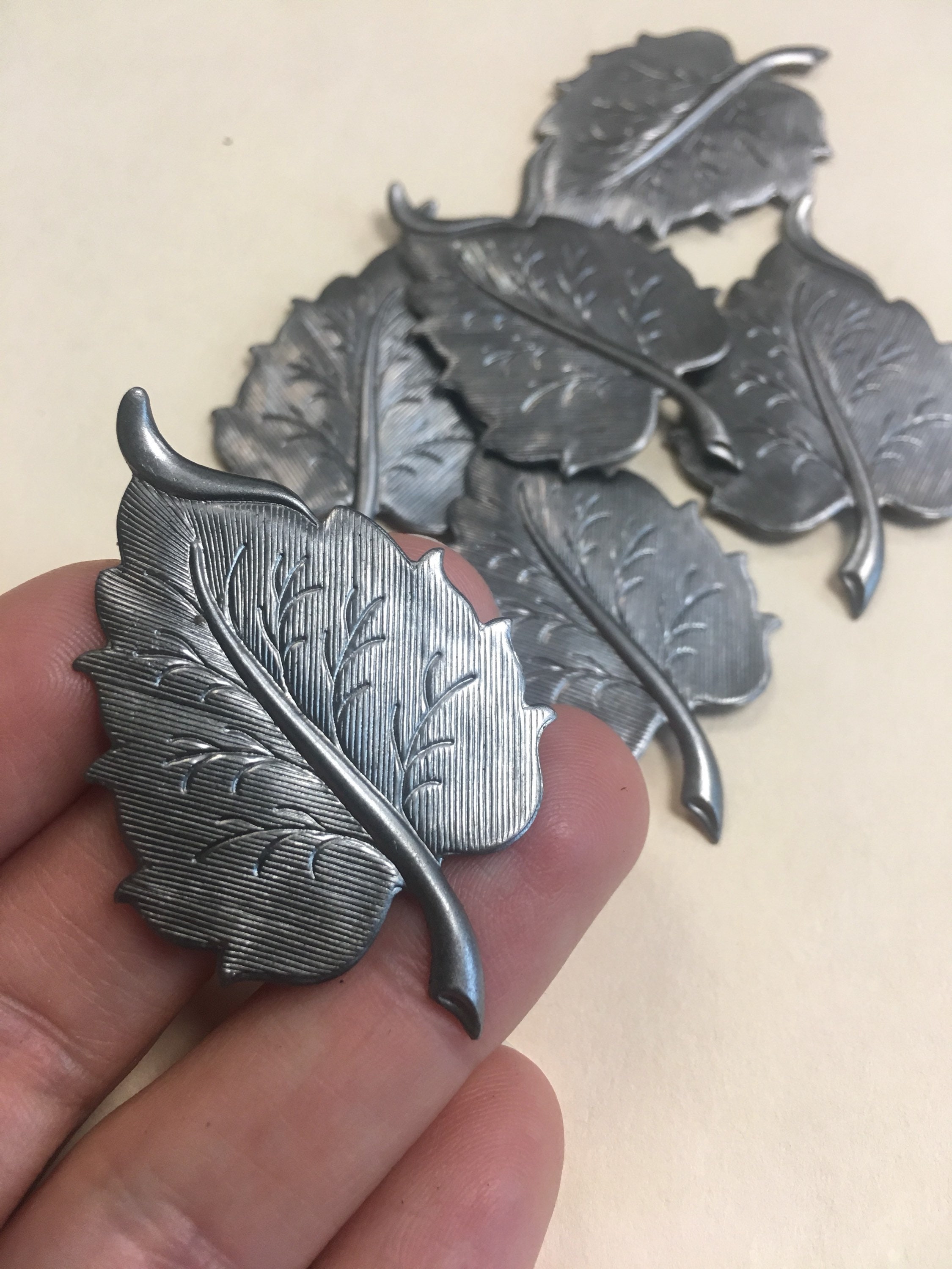 Metal Leaf Flat 3d Leaves Etsy