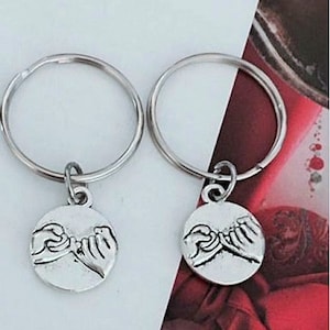 SALE - 1-6 Pinky Promise Keychains, Best Friend Keychains, Friendship Gift, Sister Gift, Couple Gift,Valentine&#39;s, Christmas Gift.