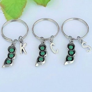 SALE - Pea Pod Keychain, 3 Sisters keychains, 3 Best Friend Keychains, 3 Peas In a Pod, Gift.