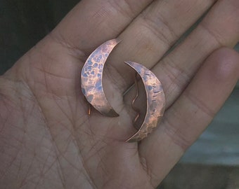 Hair Cusps *Pair* Moon Made From Copper