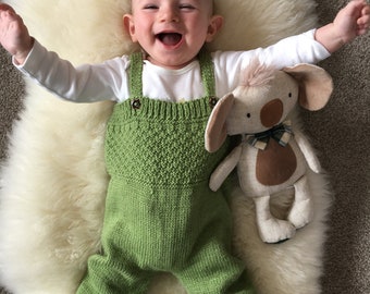 Baby Overalls, Baby Rompers ( Hand knitted)