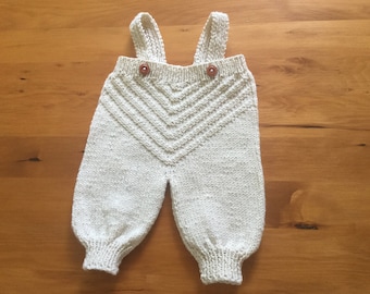Baby Overalls, Baby Rompers ( hand knitted)