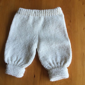 Wool baby pants, baby trousers ( hand knitted)