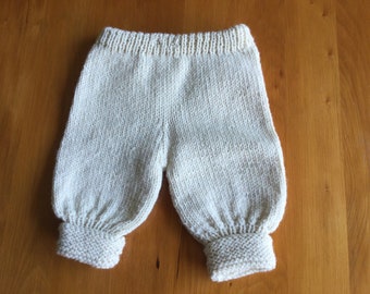 Wool baby pants, baby trousers ( hand knitted)