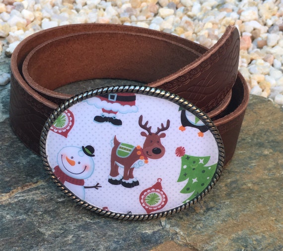 christmas belt buckle