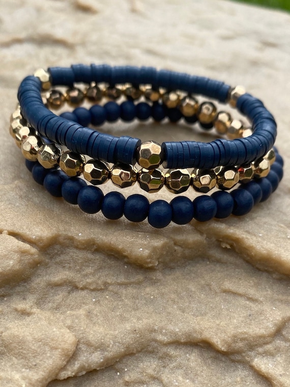 Blue & Gold Game Day Necklace Blue & Gold Game Day Necklace