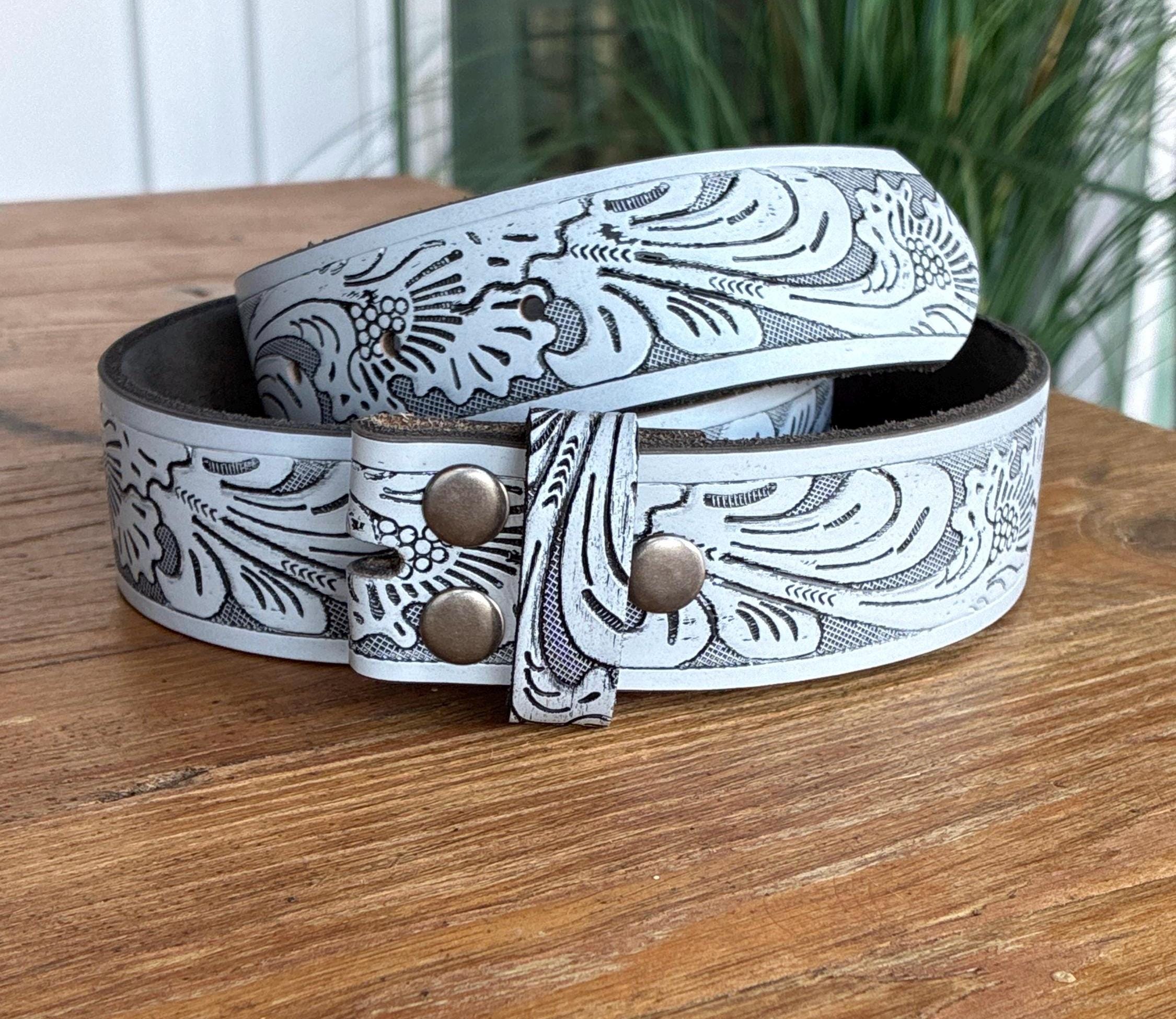 Vintage Women\'s Cowgirl Belt 25 26 Tex Tan USA Silver Heart 1970\'s Western Hippy Shyanne Women main image 4
