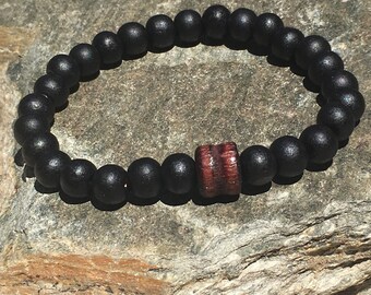 wood bead bracelets stretch bracelets mens wooden bracelets stackable women's bracelets gift for her him boys girls simple wood bracelets